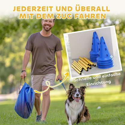 Der große Parcours für Zuhause: Dein 6-teiliges Hunde-Agility-Hürdenset