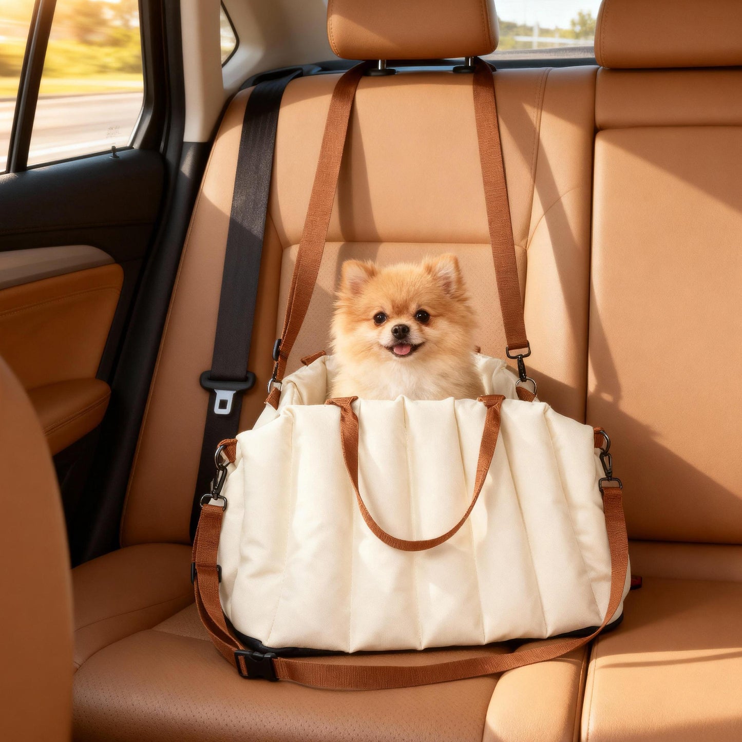 Sicher reisen, schick tragen: Deine Hundetasche mit Autositz-Funktion (bis 5 kg)