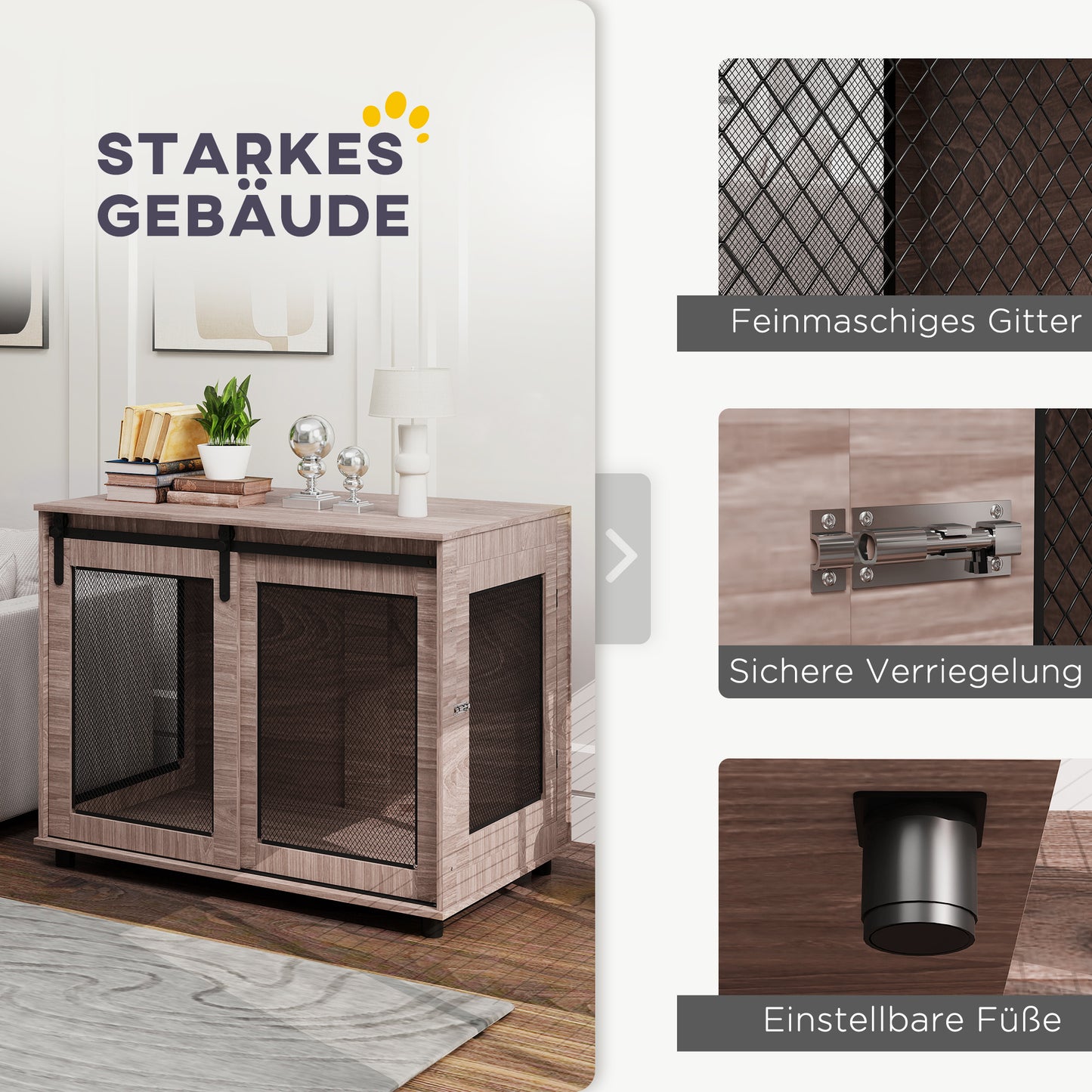 Stilvoller Rückzugsort: Deine Hundebox aus Holz für Zuhause bis 30 kg