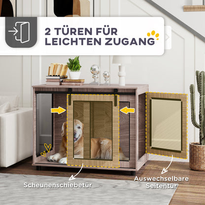 Stilvoller Rückzugsort: Deine Hundebox aus Holz für Zuhause bis 30 kg
