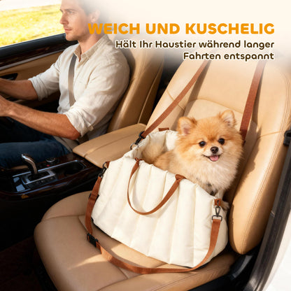 Sicher reisen, schick tragen: Deine Hundetasche mit Autositz-Funktion (bis 5 kg)