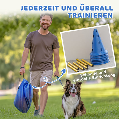 Spielerisch fit: Dein Hunde-Agility-Hürdenset mit 3 Hürden (Blau)
