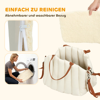 Sicher reisen, schick tragen: Deine Hundetasche mit Autositz-Funktion (bis 5 kg)