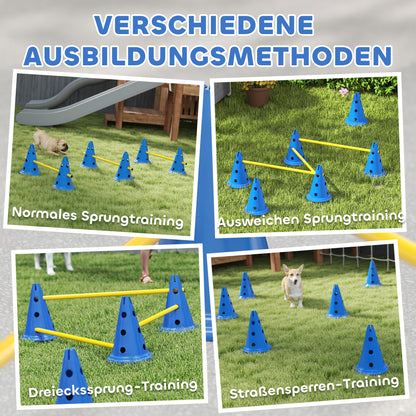Spielerisch fit: Dein Hunde-Agility-Hürdenset mit 3 Hürden (Blau)