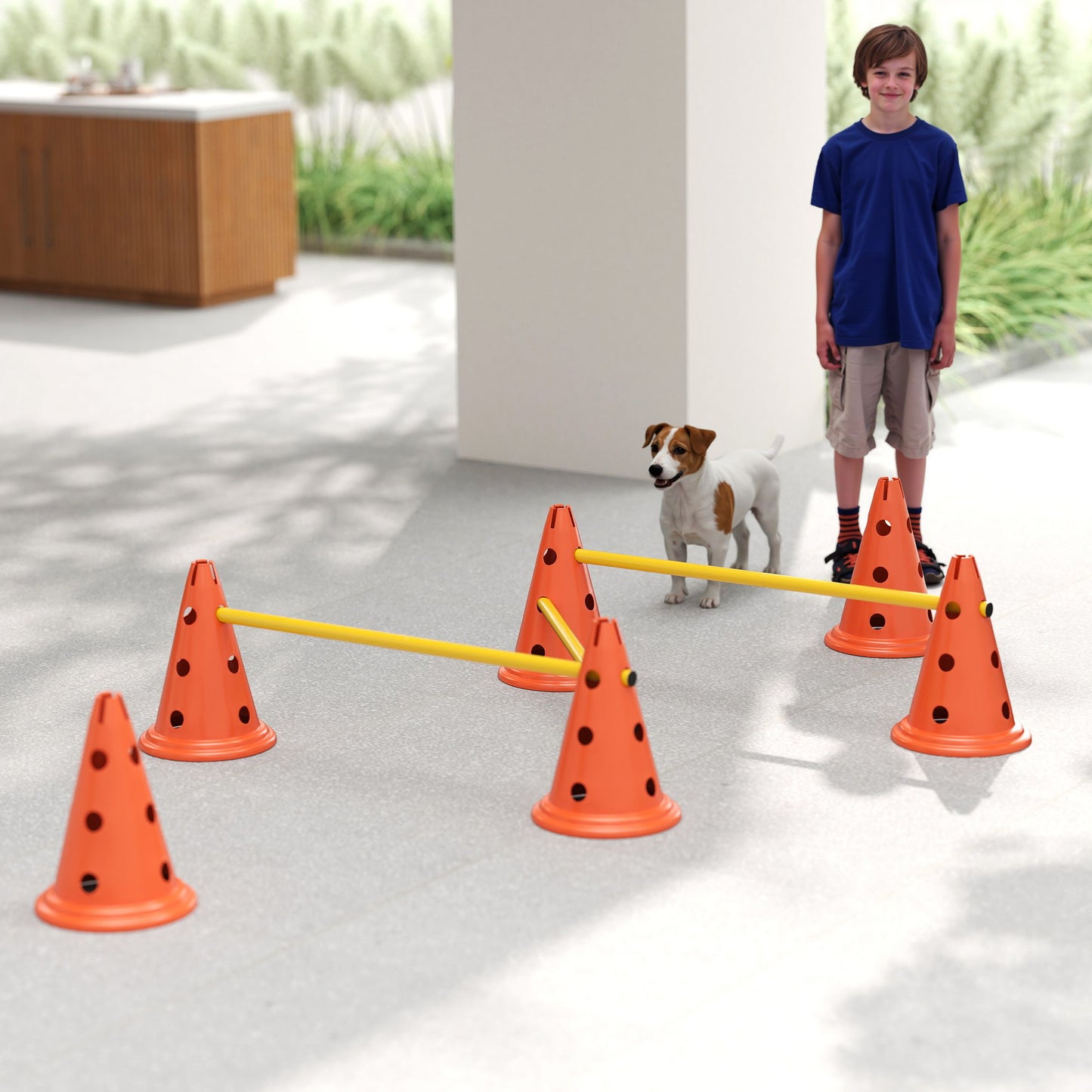 Spielerisch fit: Dein Hunde-Agility-Hürdenset mit 3 Hürden (Orange)
