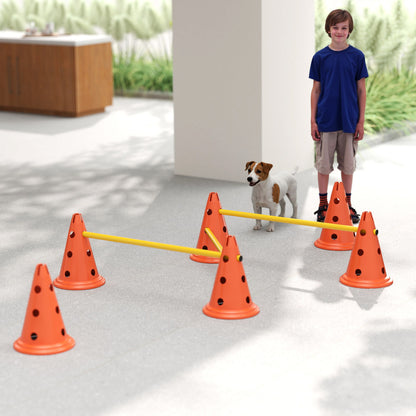 Spielerisch fit: Dein Hunde-Agility-Hürdenset mit 3 Hürden (Orange)