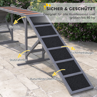 Sicher hoch und runter: Deine wetterfeste Hunde-Agility-Rampe bis 40 kg