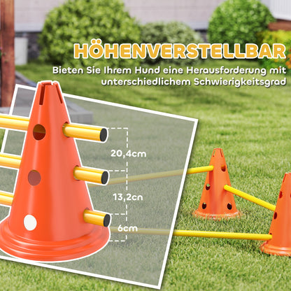Spielerisch fit: Dein Hunde-Agility-Hürdenset mit 3 Hürden (Orange)