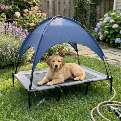 Outdoor Hundeliege mit Sonnendach: Kühler Schatten für deinen Hund
