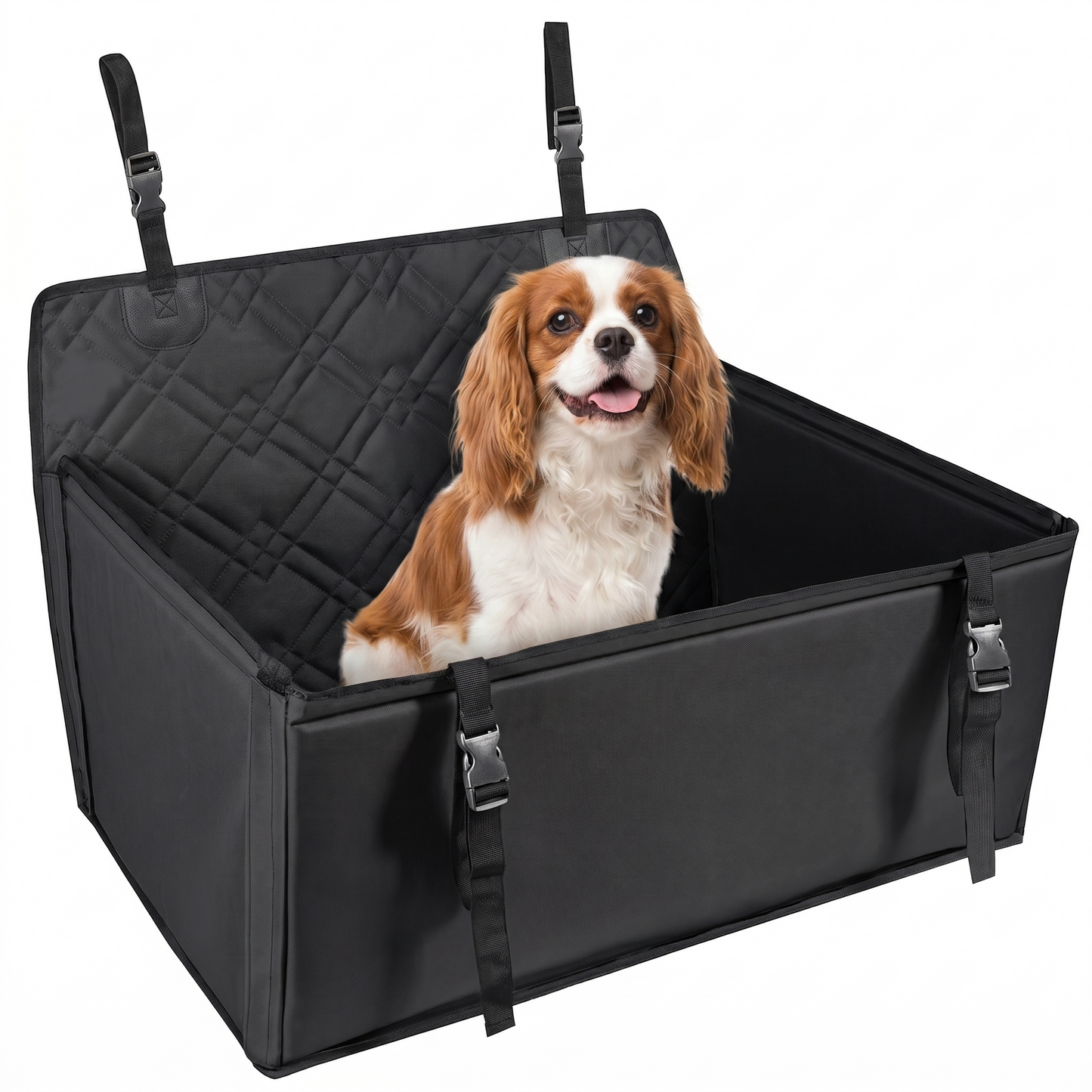 Wasserdichter Hundeautositz mit Stützrahmen bis 22 kg, gepolstert