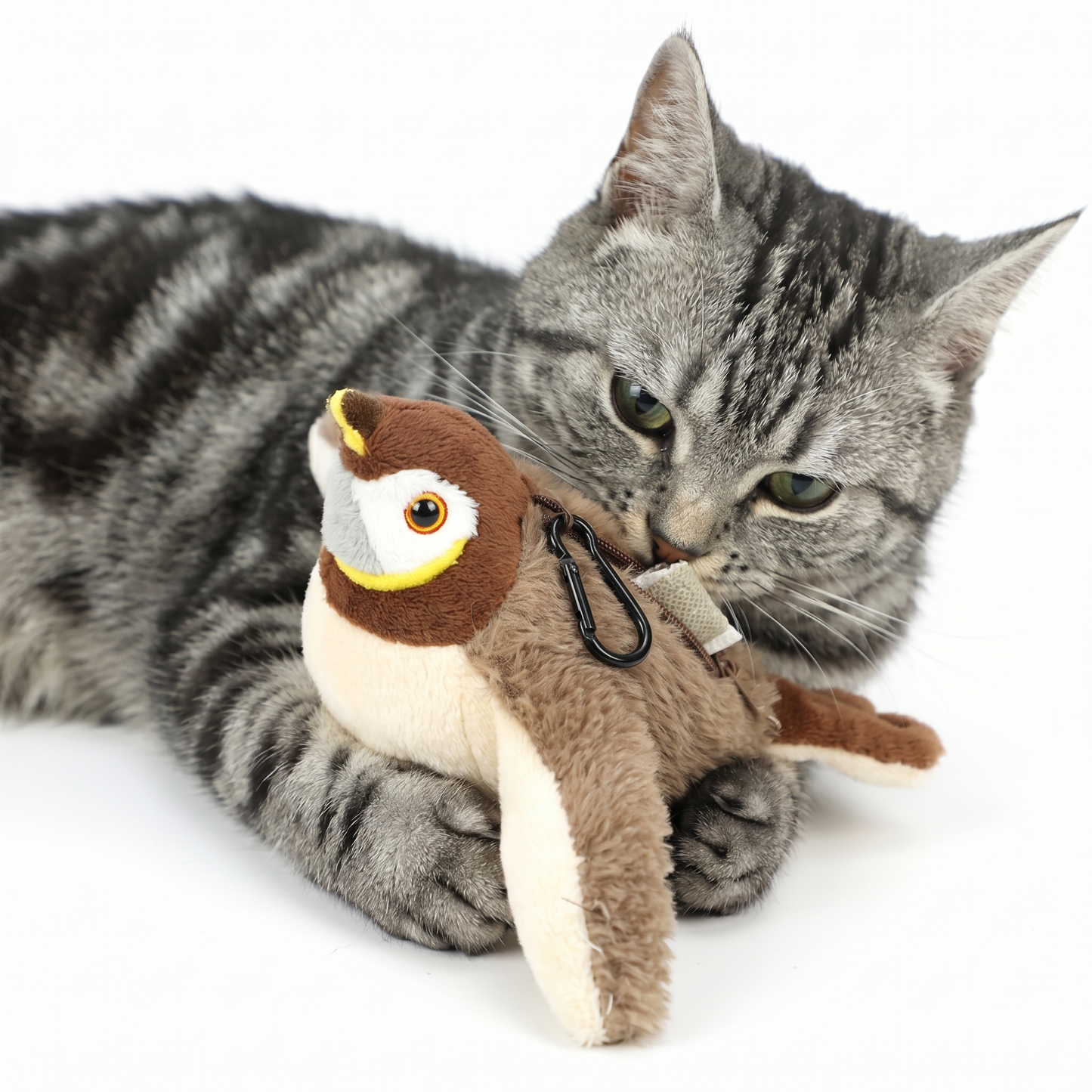 Spielt von allein, auch wenn du nicht da bist: Dein interaktives Katzenspielzeug Vogel