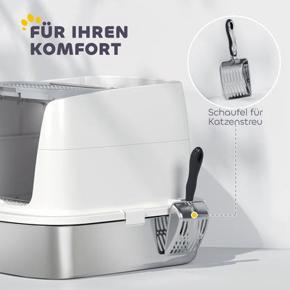 Edelstahl Katzentoilette mit Deckel: hygienisch sauber, wo Plastik längst aufgibt