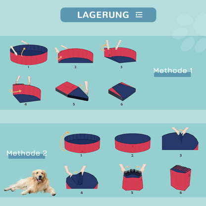 Planschspaß an heißen Tagen: Dein faltbarer Hundepool (Ø 160 cm)