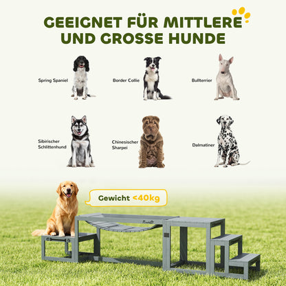 Balancieren, klettern, wachsen: Dein 3-teiliges Hunde-Agility-Set aus Holz