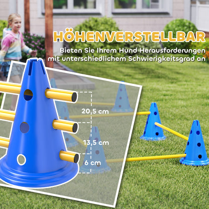 Der große Parcours für Zuhause: Dein 6-teiliges Hunde-Agility-Hürdenset