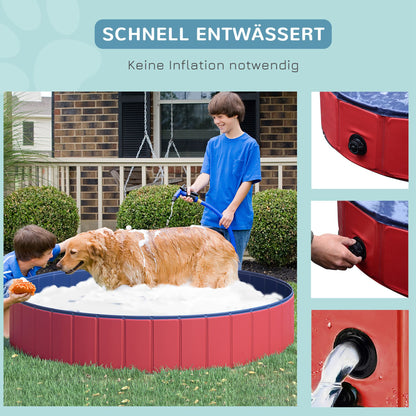 Planschspaß an heißen Tagen: Dein faltbarer Hundepool (Ø 160 cm)